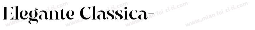 Elegante Classica字体转换